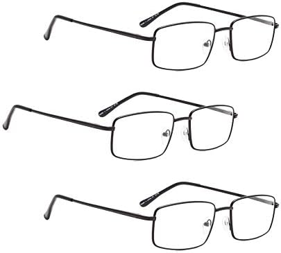 LUR 3 опаковки на метални очила за четене + 4 опаковки класически очила за четене (само 7 двойки ридеров + 2,00)