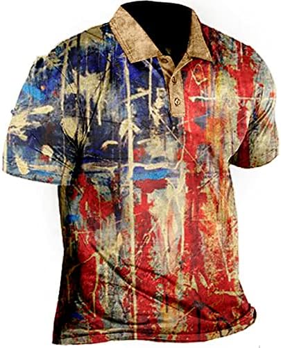 Компресия ризи MIASHUI с дълъг ръкав за мъже, мъжки патриотични изпълнения, Ден на независимостта, американските мъже са много големи
