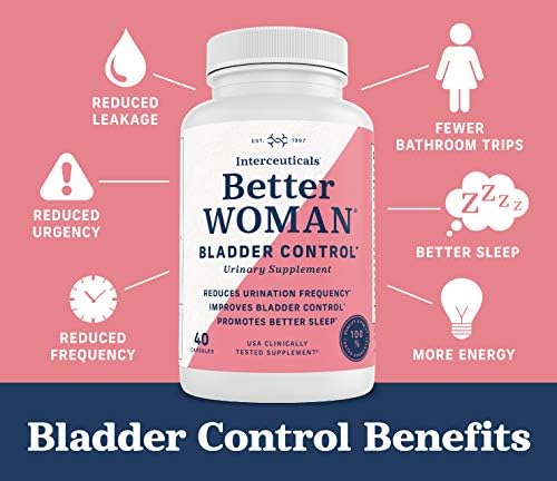 Добавка за контрол на пикочния мехур BetterWOMAN за жените - Помага за намаляване на туризъм в тоалетната - по-Добре спи през нощта