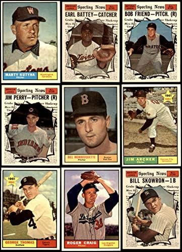 1961 Пълен комплект Topps Baseball High Number (Бейзболен комплект) EX+