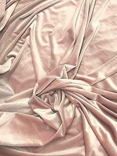 LA Fabric Spot Inc. Еластичната кадифе плат с ширина 58/60 инча (5 ярда, нежно-розов цвят)