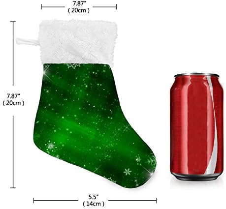 Коледни Чорапи ALAZA, Коледни Класически Персонализирани Малки Декорации за Отглеждане за Семейни празници, Определени декор за