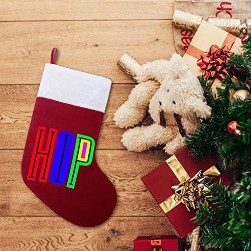 Хип-Хоп Коледни Чорапи, Коледни Чорапи Калъф За Дома Семеен Коледен Декор