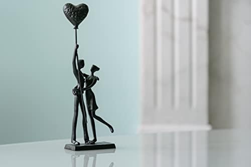 Желязна скулптура две сърца, ръчно изработени от SENNESY - романтичен подарък за сватби и годишнини от метал с емблематичен дизайн