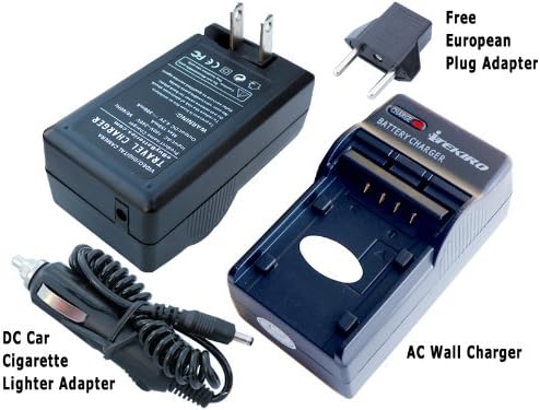 iTEKIRO AC Стенно Зарядно за Кола dc Комплект за Panasonic DMC-FS15K + iTEKIRO 10-в-1 USB Кабел За зареждане