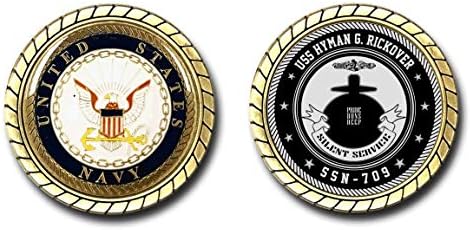 Монета на повикване подводница USS Hyman G Rickover SSN-709 от ВОЕННОМОРСКИТЕ сили на САЩ - Официално лицензирани