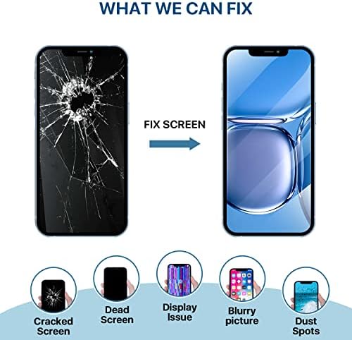 FFtopu iPhone 12/12 Pro е Комплект За Смяна на екрана 6,1-инчов LCD 3D Сензорен Екран Дигитайзер Пълна Монтаж на Ремонтни Комплекти