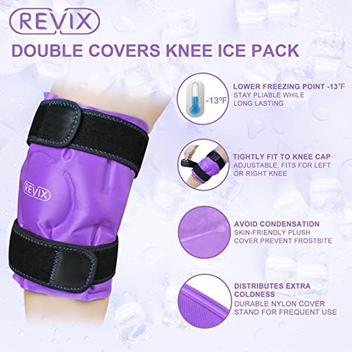 REVIX Пакет с лед на коляното при травми за многократна употреба за лечение на травми, артрит, без помощта на ръцете