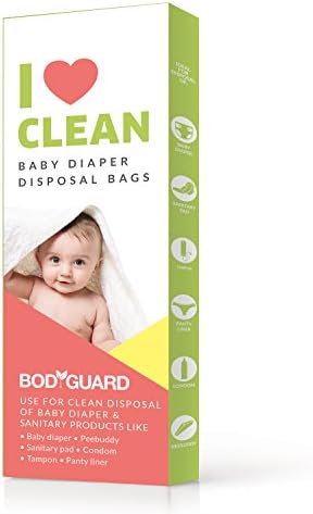 Еднократни опаковки за детски памперси Bodyguard - 15 Пакети | Запечатване от миризмата на Памперси, Хранителни отпадъци, Отпадъци