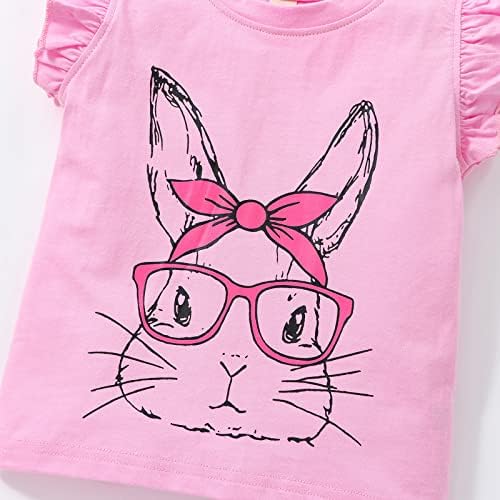 LYQTloml/Тениска със заек за малки момичета, Детска Тениска със Заек, Великден Дрехи, Жилетка Принцеса, Риза, Топ