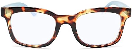 Скай-Сините очила в черепаховом черупки, Сини леки очила за жени, за да изглеждат модерно - Високо зрение - Рамки за очила за