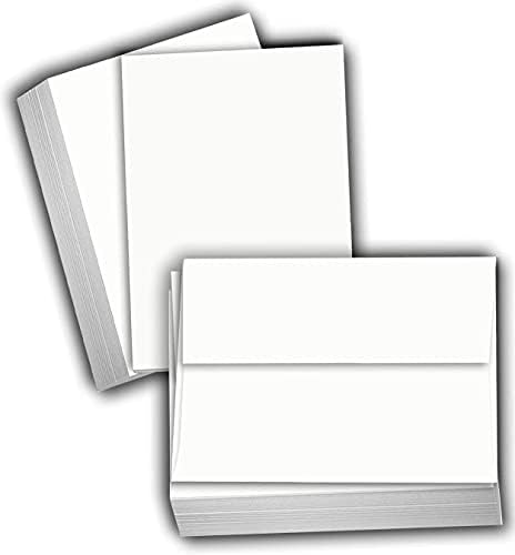 Бял картон Hamilco - Плосък формуляр за формат A6 с размери 4,5 X 6,25 инча с индекс, флаш банкноти и пощенски картички - 80 паунда