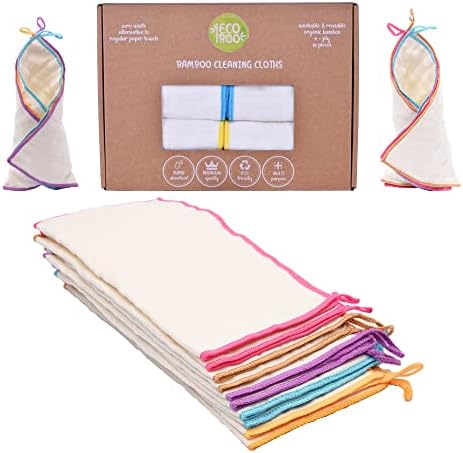 За многократна употреба Хартиени кърпи, Които могат да се перат | Екологично Чисти Хартиени Кърпи от Органичен Бамбук | Дебел,