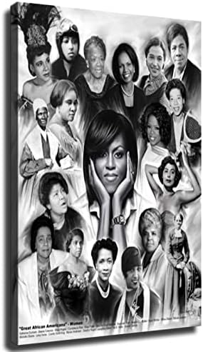 Голям афроамериканский Женски Плакат и Монтиране на Художествено Изображение с Принтом Модерния Домашен интериор Спални Плакат (В рамка,