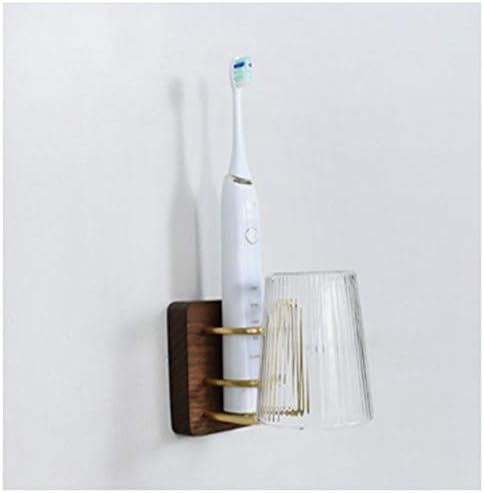 Електрически Държач за четка за зъби, Стенен Органайзер за Четка за Зъби, Чиния-Часова, богат на функции за четка за зъби, паста за зъби,