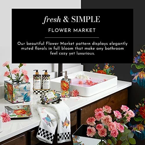 Тава MacKenzie-Чайлдс Flower Market Reflections Tray, Мил Тава за баня за домашна употреба