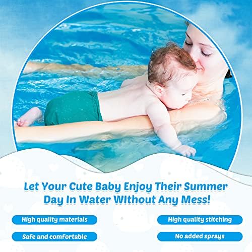 Huukeay, 4 предмета, Памперси за плуване, за Многократна употреба Бебешки Пелени за плуване, Регулируеми Памперси за плуване, за да