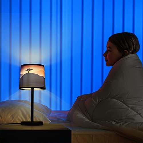 Нощна лампа SUWEEY с регулируема яркост, Настолна лампа за общежития 2700K, Модерна Настолна лампа с кръгла абажуром, Нощни лампи, захранвани