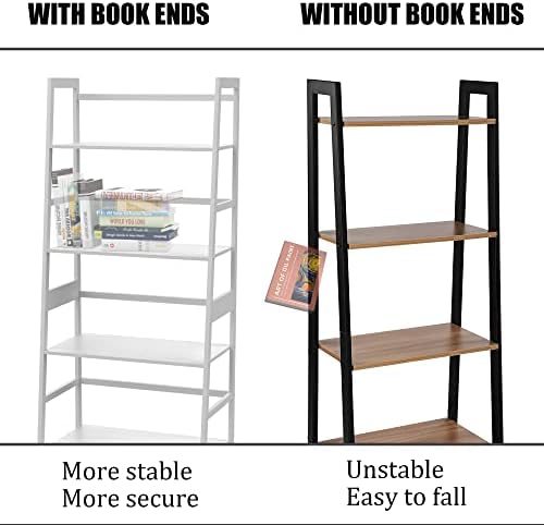 Bookshelf WTZ, Бяла лавица за книги, библиотеката-стълбище, на 4 Нива, Високи шкафове за Спални, Хол, Офис MC-801