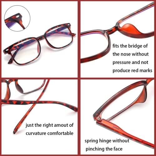 JZBHHADE 3 опаковки Очила за късогледство, очила за късогледство, За жени и мъже, полнокадровые Леки очила за шофиране на дълги разстояния с кутия пролетта висулки (3 цвя