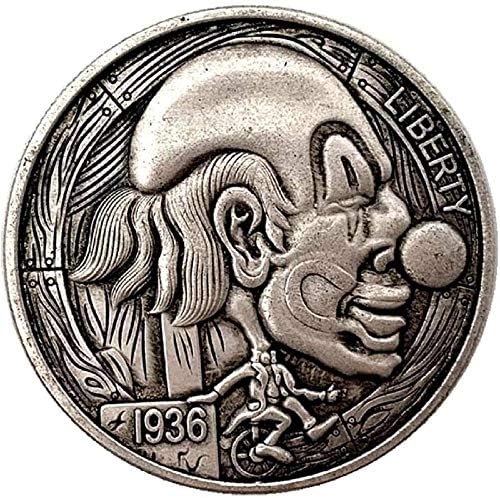 1936 Американски Голям Нос Антични Колекция от Стари Медни и Сребърни монети Монета С Релефни изображения на Монети от Мед и