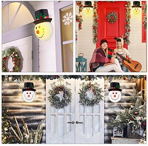 RUODON 2 Опаковане на Коледни Светлинни седалките за верандата, Светлинни Покривала за Снежен човек, Светлинни декорации за