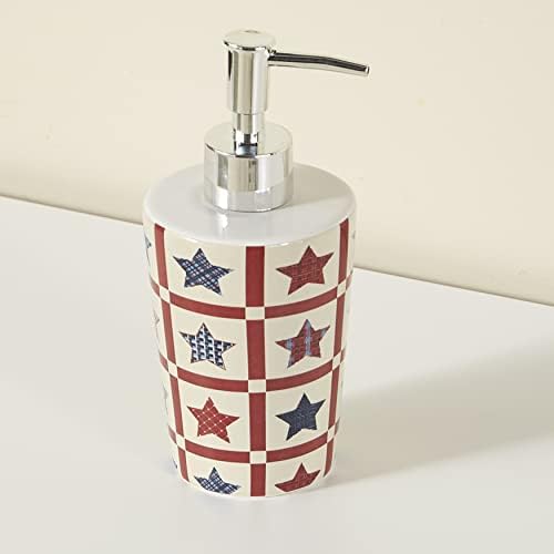 Помпа за сапун/Лосион Americana Plaid Star - Декоративна Опаковка от сапун за Баня декор