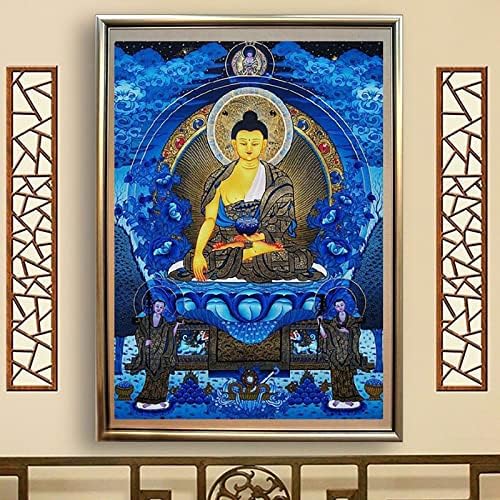 Instarry 5D Диамантена Картина в Голям Размер, Будистки Портрет на Бодхисатва Кристали и Бродерии Модерен Стенен Декор 23,6x15,7 инча