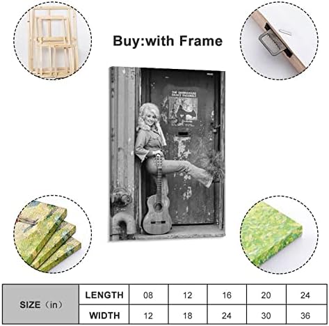 KanNorE Dolly Parton 60s Ретро Постер HD Печат върху Платно Стенно Изкуство, Естетика на Интериор 12x18 инча (30x45 см)