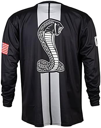 Тениска Shelby American Black в две ленти с дълъг ръкав | Бързосъхнеща, Отводящая влагата | Официалната разрешително