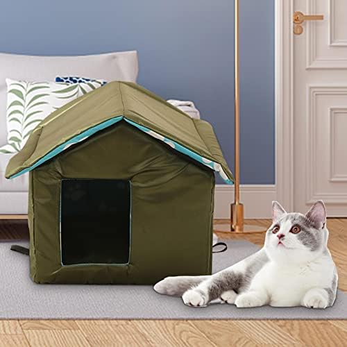 Outside Cat House - Сгъваема Топло Котешки къщичка за зимата | Водоустойчив Защитен Къщичка за домашни любимци и подслон за вашата