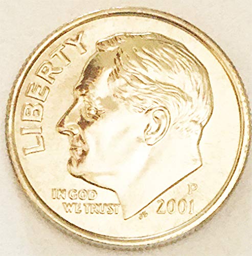 2001 P & BU D Roosevelt Dime Choice Комплект от 2 монети, Монетен двор на САЩ, без да се прибягва