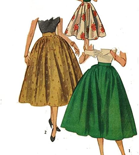 Модел 1950-те години, пола в кръг, суинг, рокабили - талия-32 инча (81,3 см) черно-бял