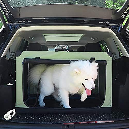 YJDT Пътен кутия за домашни любимци, на закрито и открито, за Голямо Куче, Зелени на 90 cm x 60 cm x 59 см-L: 90 см x 60 см x 59 см