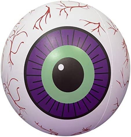 Украса за Хелоуин 16-Инчов Надувное Очната ябълка за Хелоуин с вградено дистанционно управление с батерии RGB, което променя