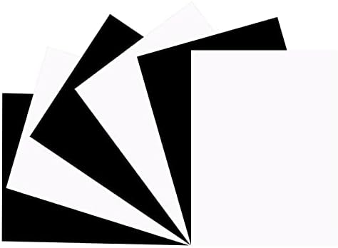 Черно-бяла Теплопередающая Vinyl Пакетче Листа Matte 6 X 12 × 10 ИНЧА за дизайн, Изгладени върху винил за тениски, HTV Теплопередающая