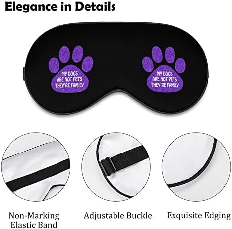 Pawprint Family Dogs Мека Маска За очи, Обхващащи Ефективна Затемняющую Превръзка на Очите, Удобна Маска За Сън с Еластична
