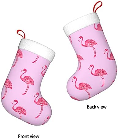 Коледни Чорапи Augenstern Розово Фламинго Заедно Двустранни Чорапи За Окачване На Камина.