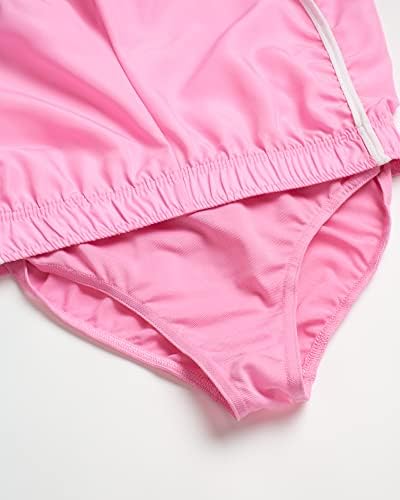 Къси панталони за момичета с ръкавици за тяло - 4 опаковки спортни шорти Атлетик Performance Dry Fit Dolphin, Ластикът за коса