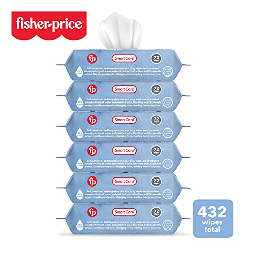 Салфетки Smart Care Fisher-Price, 99% вода, количество 432 бр.