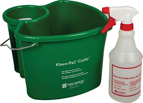 Търговска Система за почистване на San Jamar KP500 Kleen-Bail Caddy, Зелена