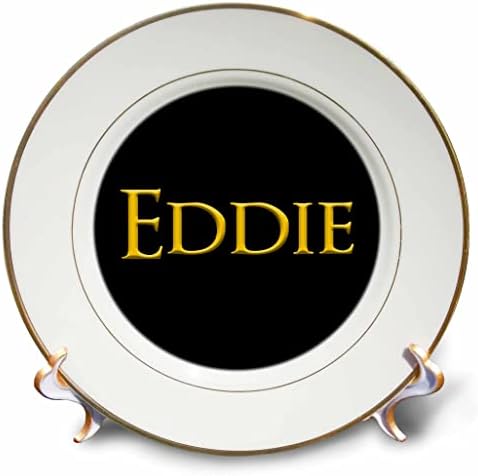 3дРоуз Еди - името на детето за класната момичета в САЩ. Подарък чинии - шармы жълт цвят на черен фон (cp-361393-1)