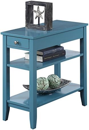 Концепция за обзавеждане American Heritage Приставной масичка с един стол с 1 чекмедже и рафтове, синьо