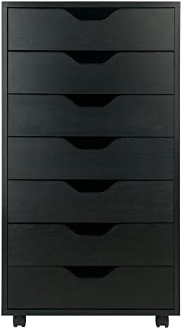 Атрактивен дървен шкаф Halifax за гардероб/Офис Висок / Черен