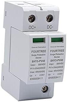 Мрежов филтър RAYESS PV 2P 500VDC Битово устройство SPD Домакински ключа Система за комбиниране на слънчевата енергия Скоростна Лазерна маркировка (Цвят: 2P, размер: 10-20 Ка)