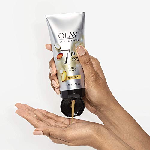 Почистващо средство и скраб за лице, Olay Total Effects Citrus, 5 течни унции (опаковка от 3 броя)