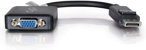 Кабел C2G Mini Display Port, Порт на дисплея-VGA, Мъжки-Женски, Черен, 8 инча, Кабели в комплекта 54323