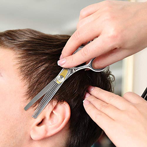 Серия Equinox Professional Razor Edge - Фризьорски Ножици За разреждане /Текстуриране на косата - Общата дължина 6,5 инча с винт фина