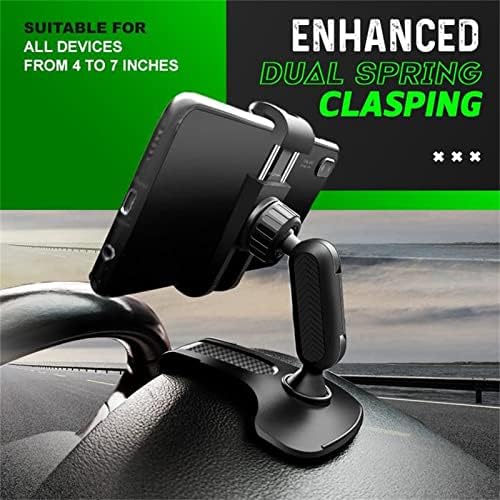 Ke1Clo Универсално закрепване за телефон на арматурното табло на автомобила, въртящи се на 360 градуса, Нескользящий кола за телефон на ветровом стъкло с усилвател, под