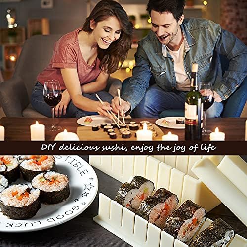 Набор за приготвяне на суши HI NINGER Deluxe Edition Сърце Sushi Мухъл Пълен Набор за приготвяне на суши 12 бр. Домашен Преса